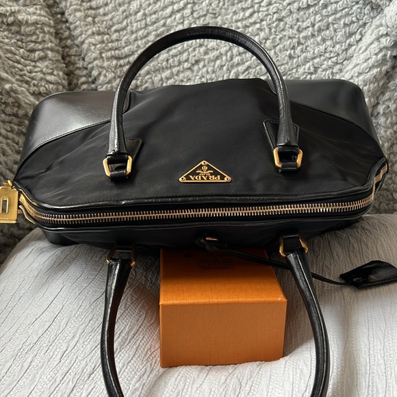 Prada Tessuto Nylon & Leather Top Handle Bag - Picture 7 of 15